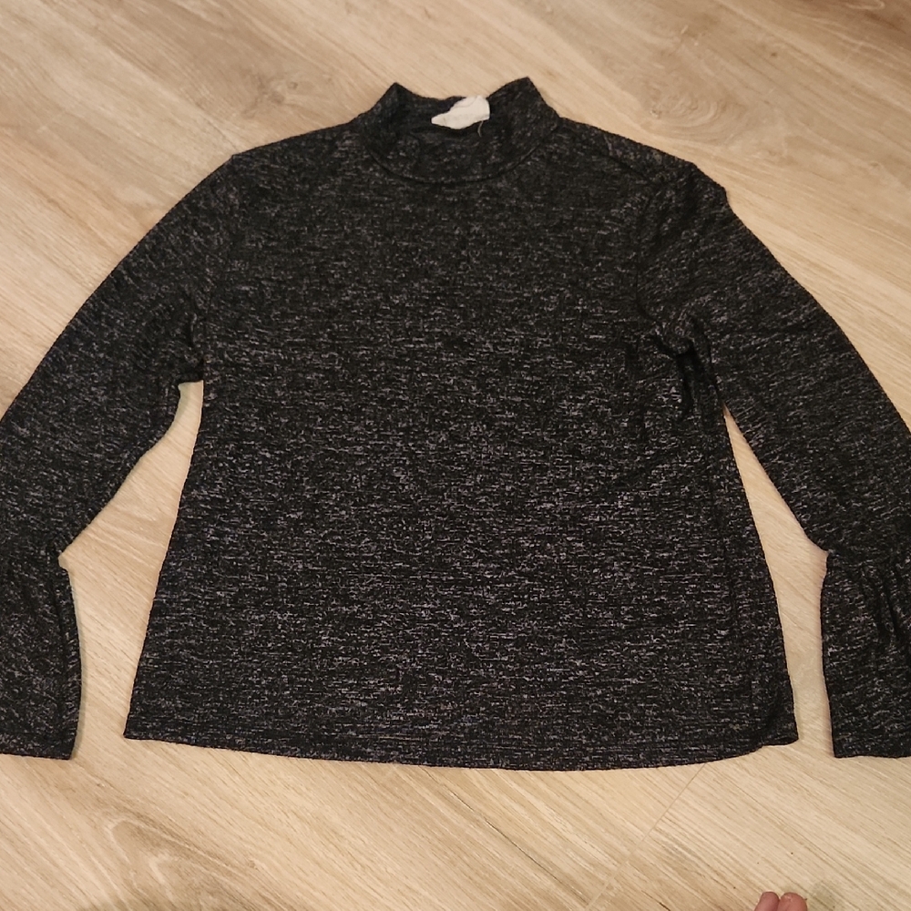 For The Republic Charcoal Knit Top